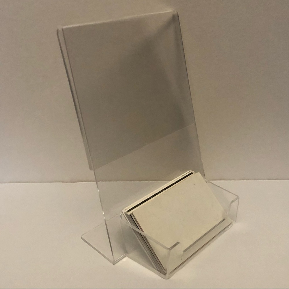 4 pack 5" x 7" Acrylic Business Card Stand with Sign Holder